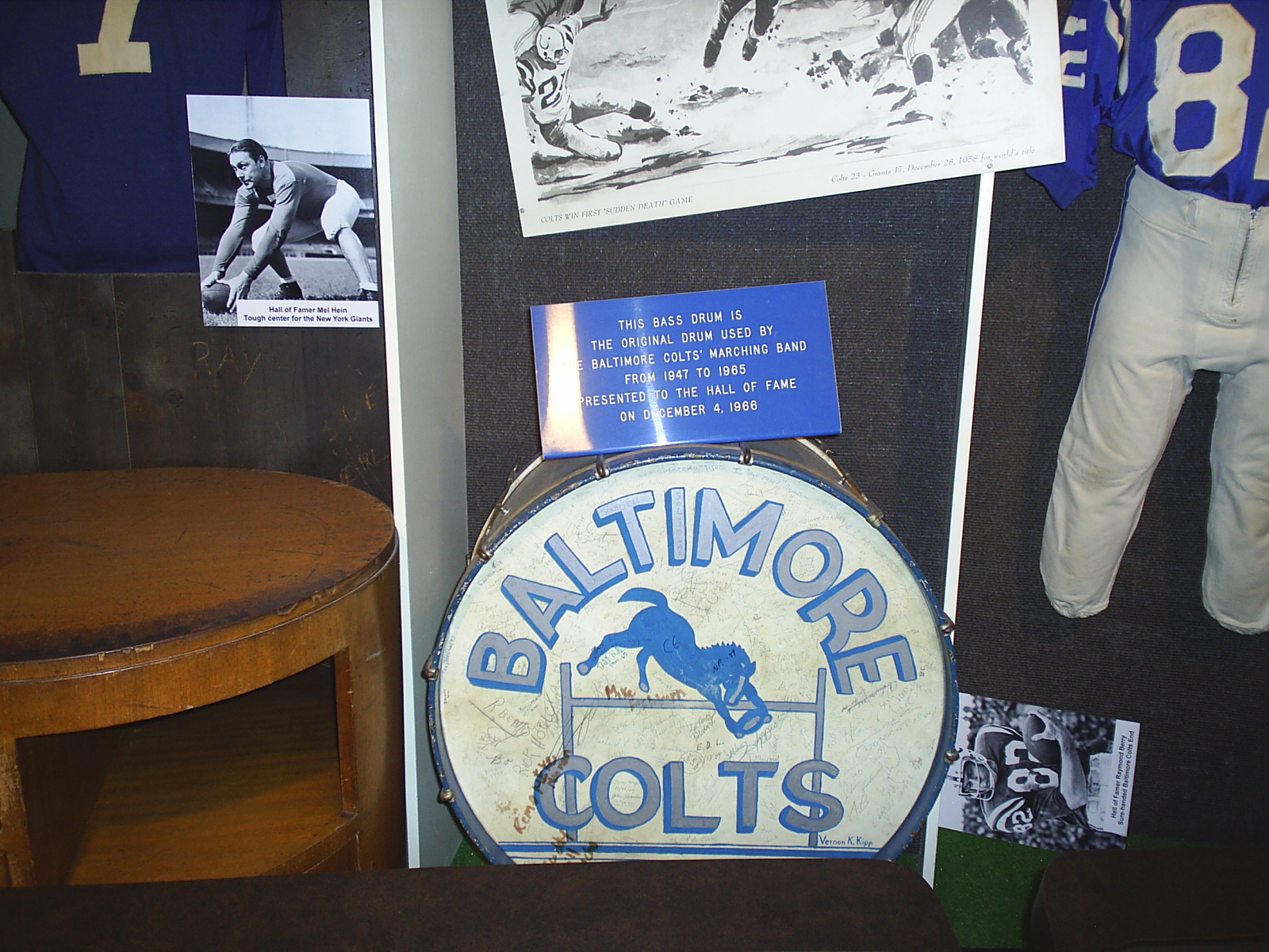 Baltimore Colts bass drum  Pro Football Hall of Fame