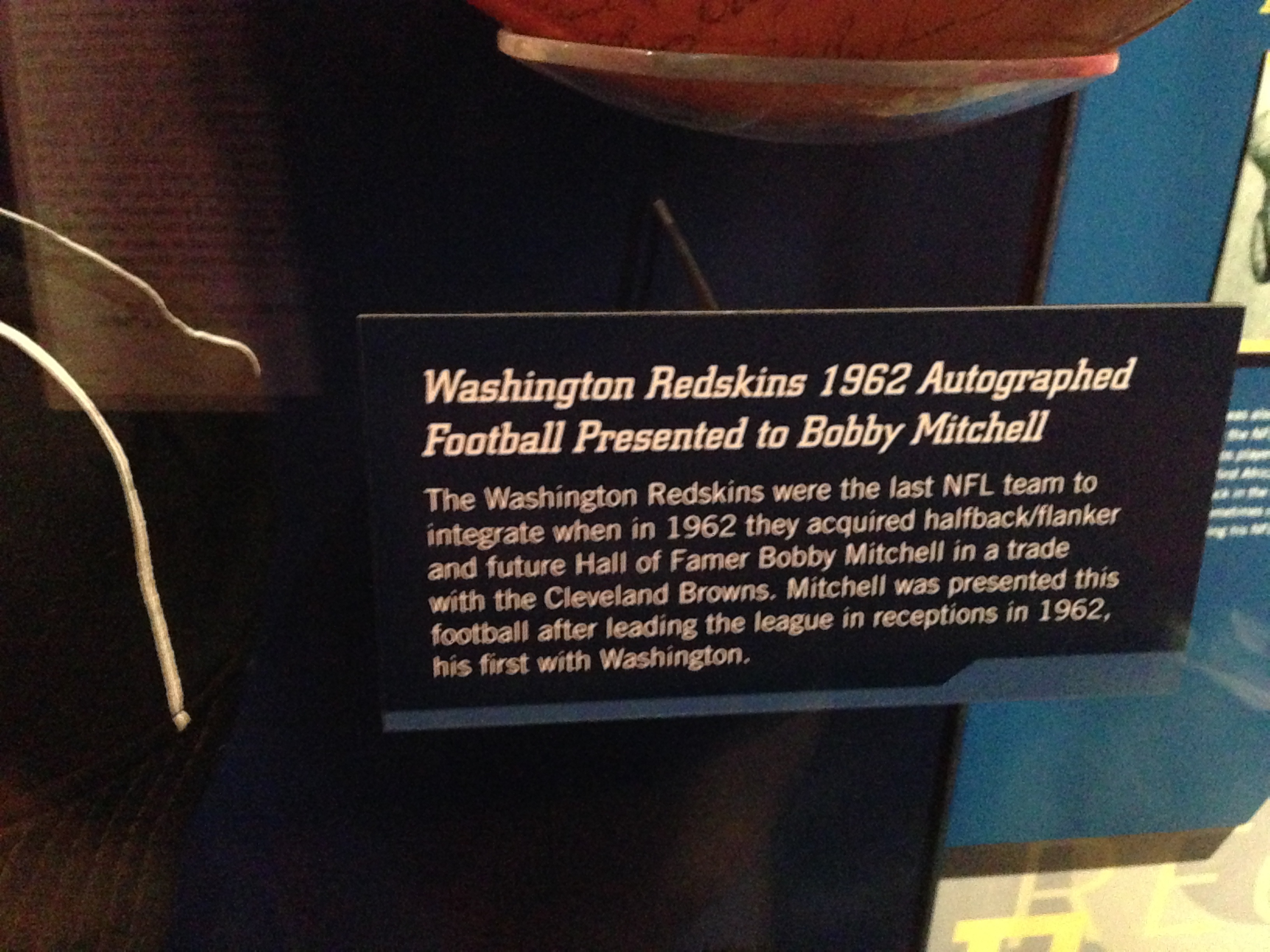 Bobby Mitchell Autographed Mini Helmet - Washington Redskins HOF BAS